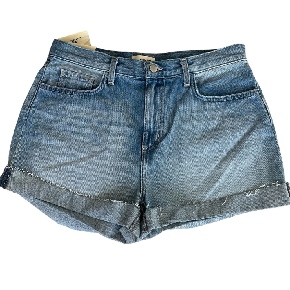 L'AGENCE Blue Jean Shorts